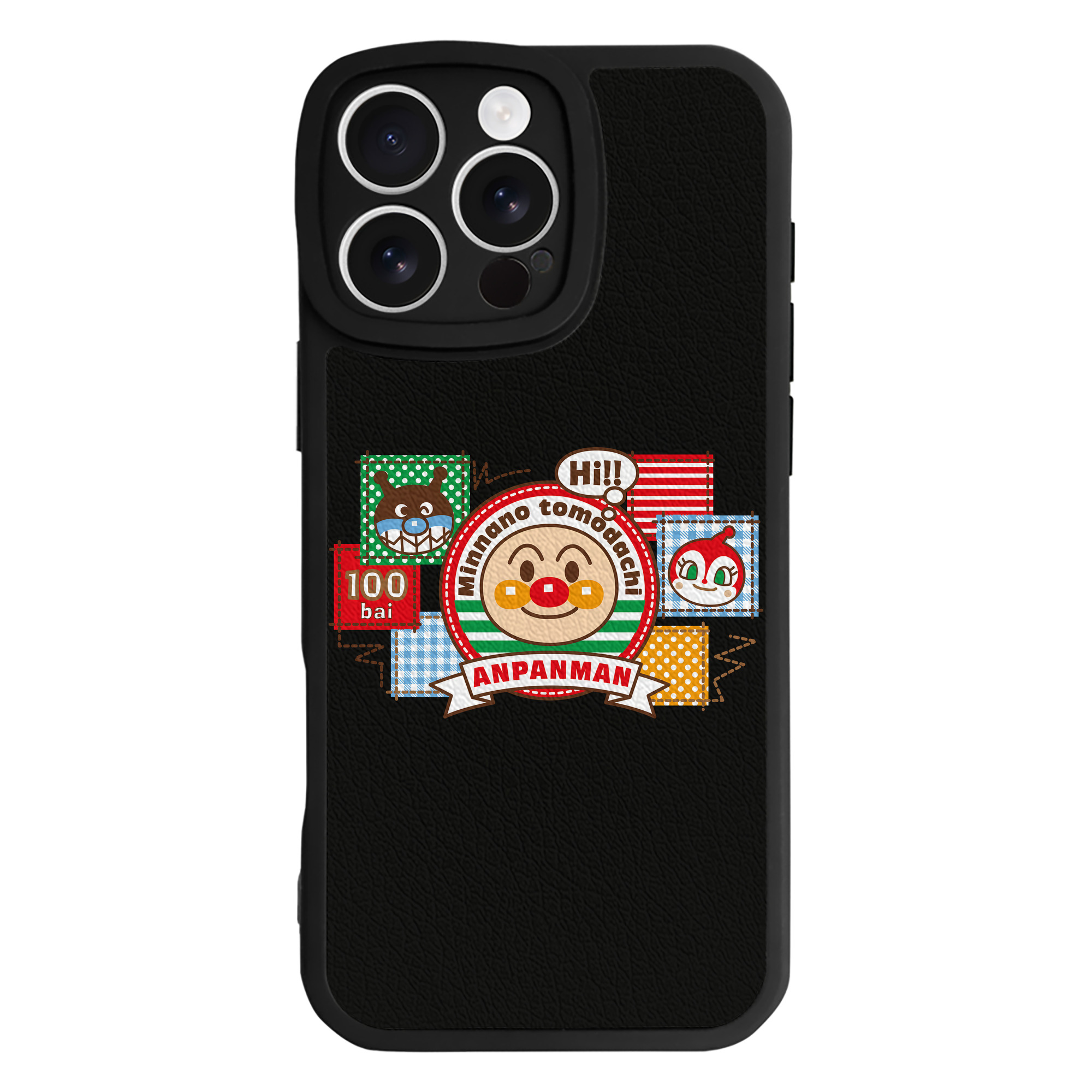 （画像用） アンパンマン Anpanman 【iPhone 16シリーズ対応】シリコンスマホケース（レザー調） 材質：シリコン